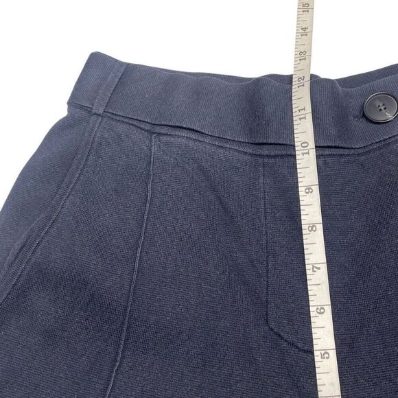 Naadam Navy Utility Cashmere Blend Wide Leg Cropped Pants - Picture 7 of 8